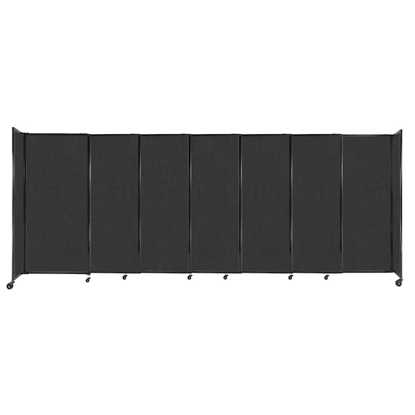 StraightWall Sliding Portable Partition 15'6" x 6' Black Fabric